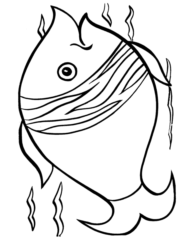 Easy Shapes Coloring Pages | Free Printable Big Fish Easy Coloring