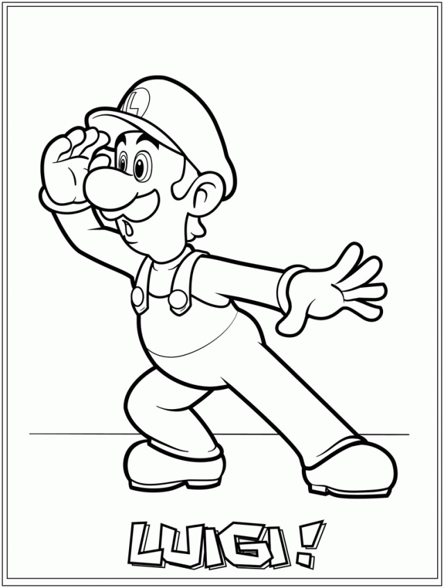 Luigi Friends Mario Bros Coloring Pages New Coloring Page