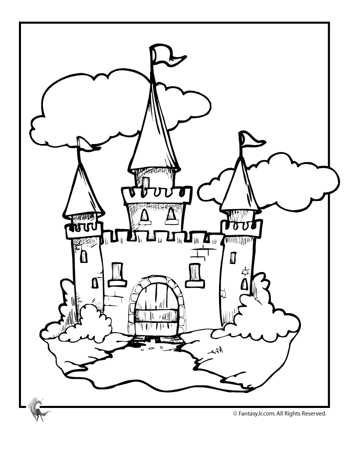  Fairy Tale Castle Coloring Page