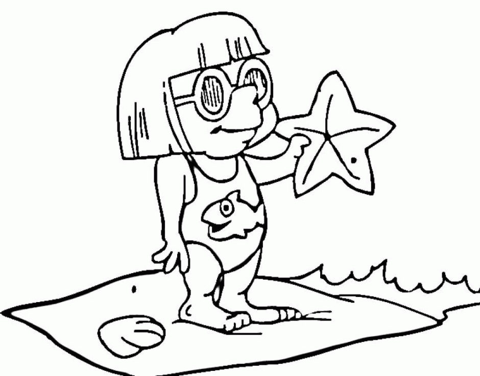Starfish Coloring Page Free 