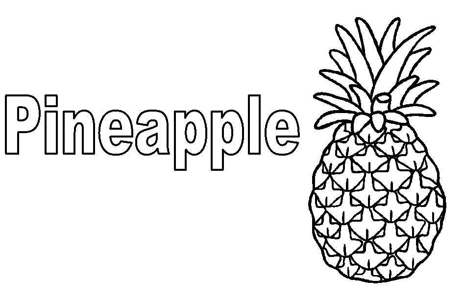 Download Pineapple Coloring Page Free Or Print Pineapple Coloring