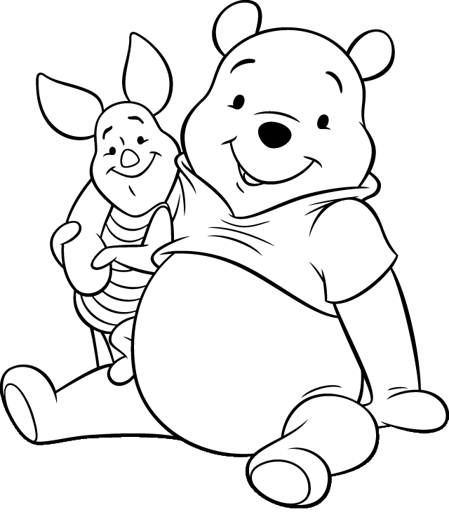 Pooh Bear Colouring Pages