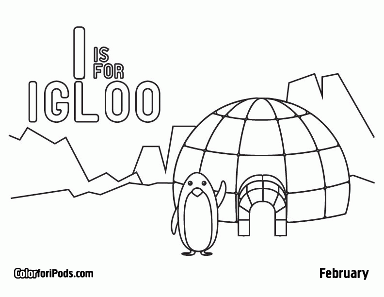 Free Igloo Coloring Page, Download Free Igloo Coloring Page png images