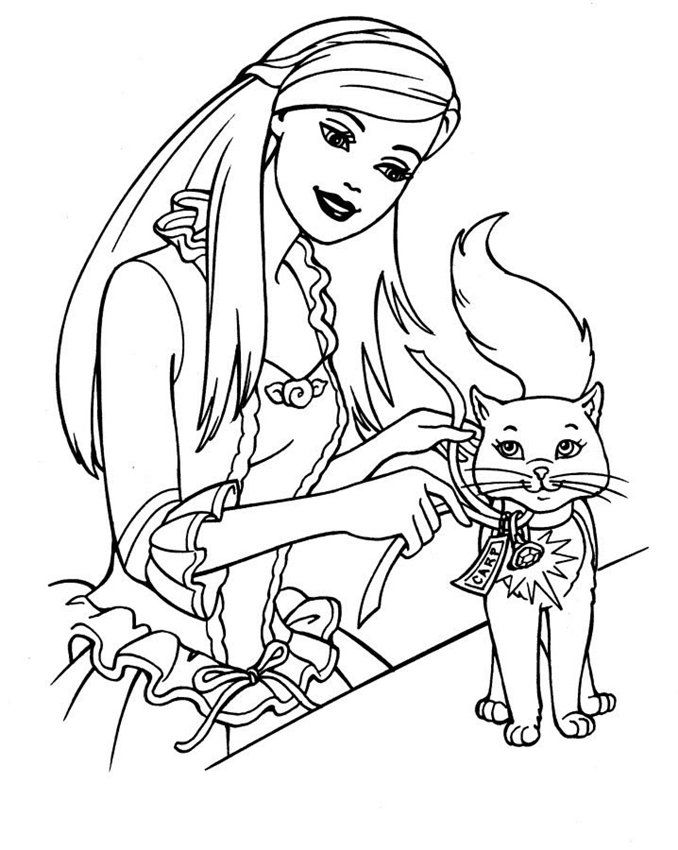 full size barbie coloring pages