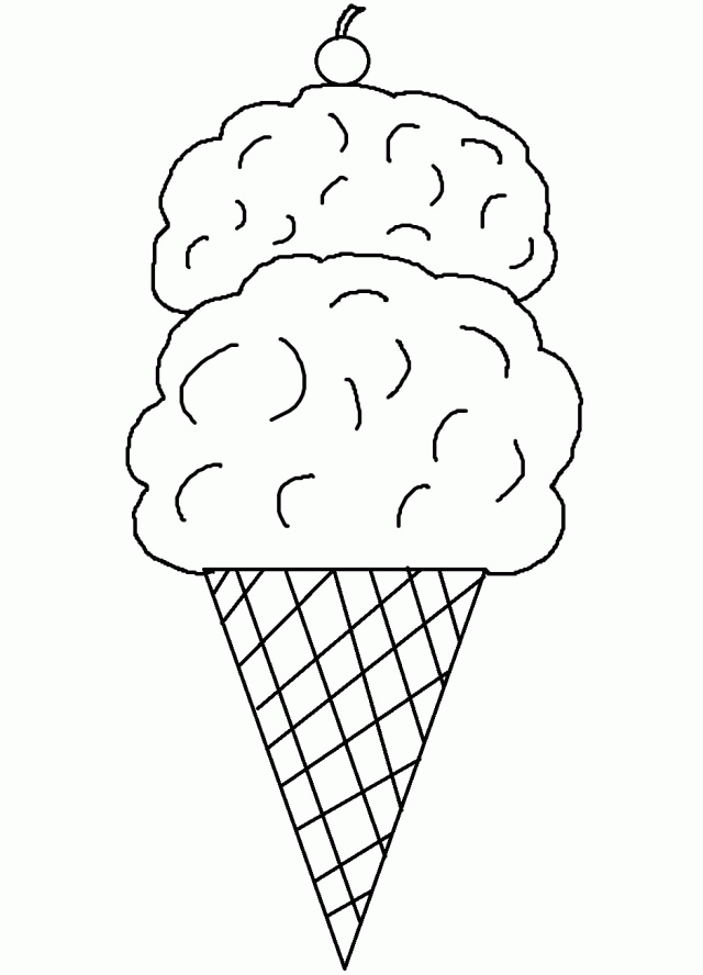 Free Ice Cream Cone Coloring Page, Download Free Ice Cream Cone