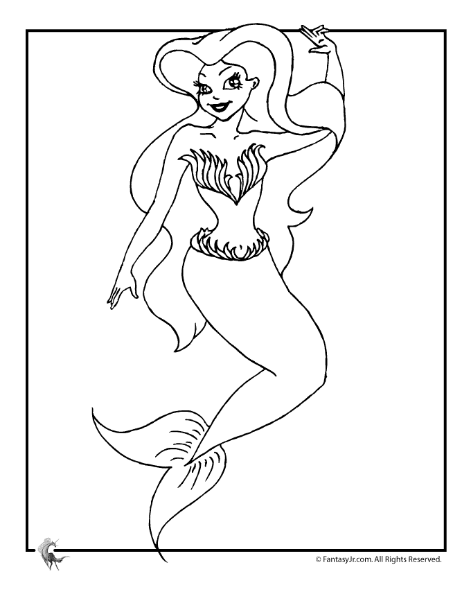Mermaid Coloring Pages 