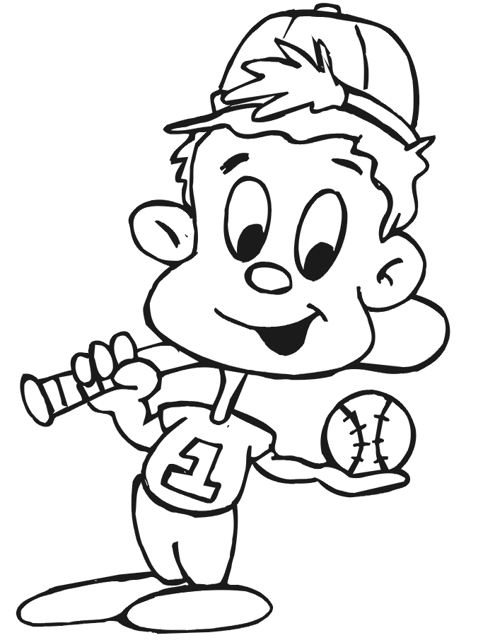 baseball coloring Page / Baseball / Kids printables coloring pages