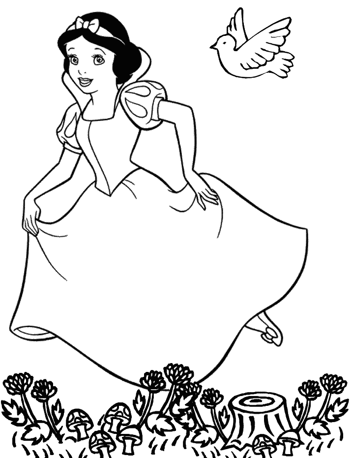 Kids Under 7: Snow White and the Seven Dwarfs coloring pages Part 2