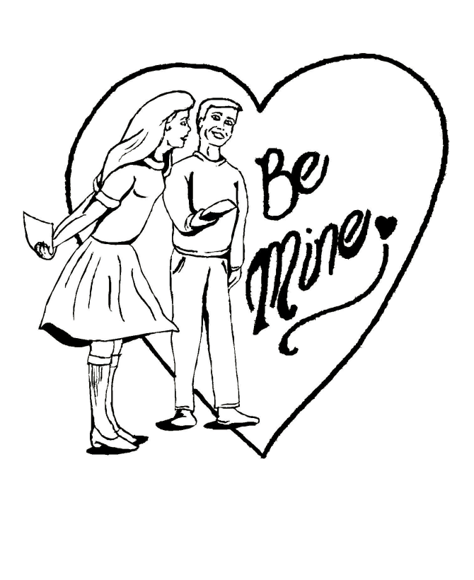 hearts coloring pages boy and girl large heart to color