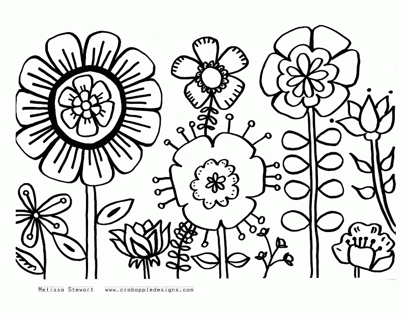 Hard Flower Coloring Pages