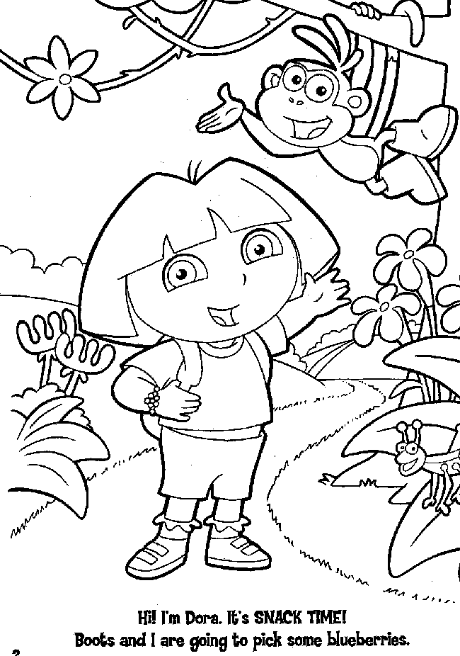 Printable Coloring Pages: Dora The Explorer Coloring Sheets