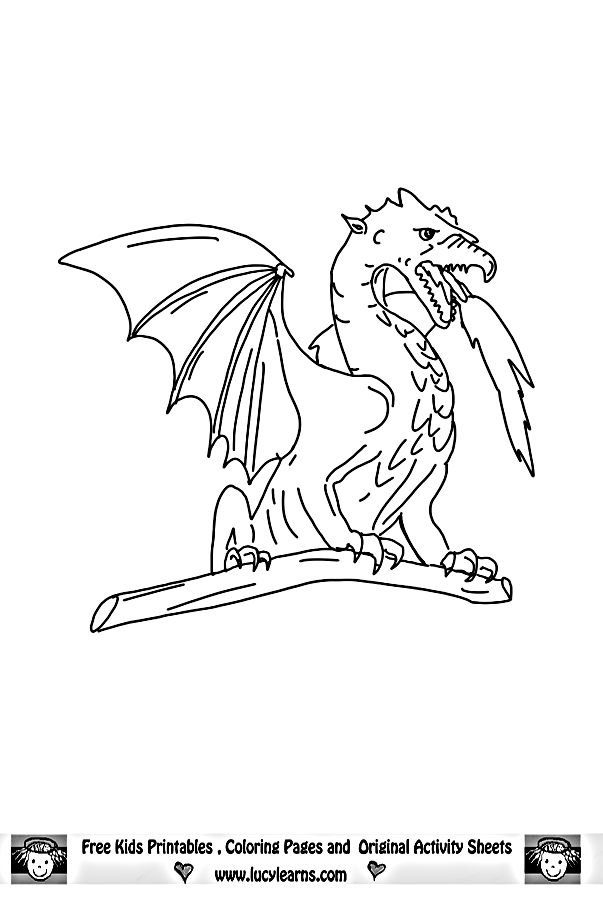 Free Scary Dragon Coloring Pages