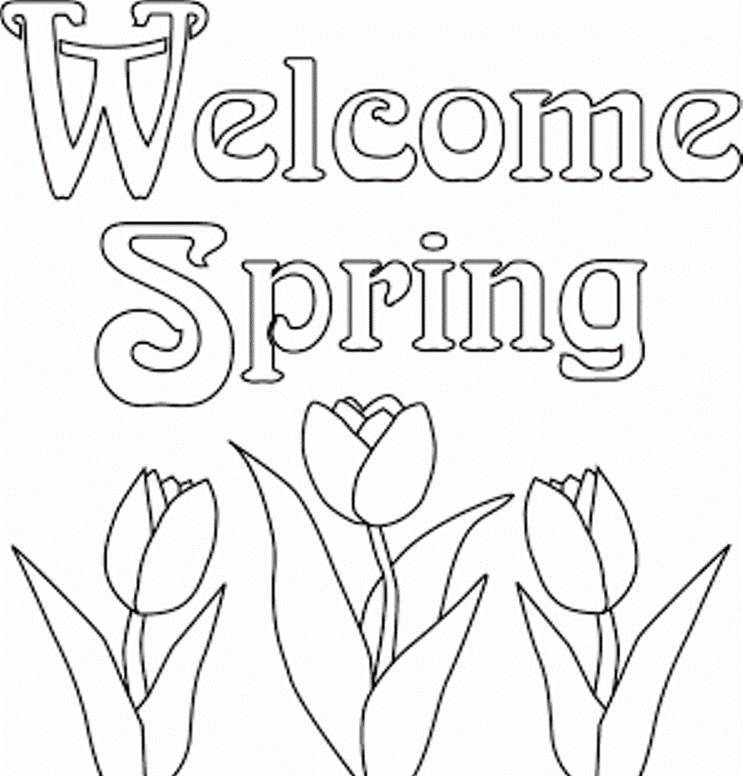 Flower Coloring Pages : Flowers Spring Coloring Pages Preschool
