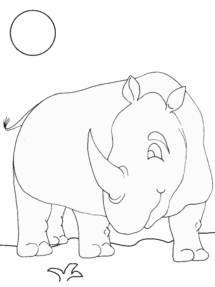 Free Rhino Coloring Page, Download Free Rhino Coloring Page png images