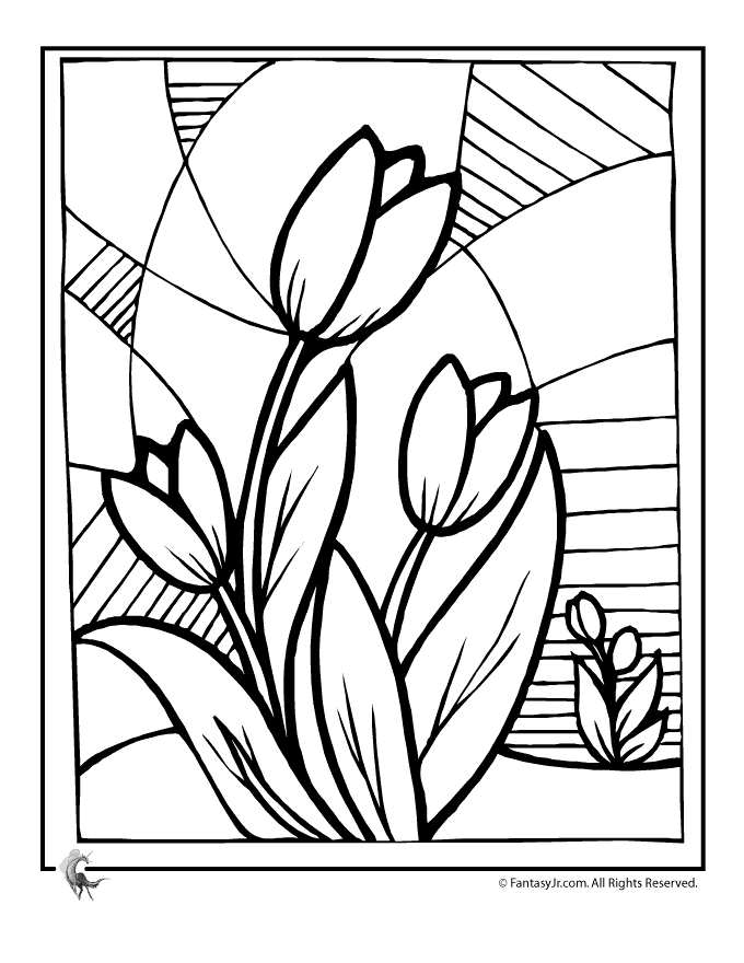 spring flowers coloring pages | Coloring Picture HD For Kids