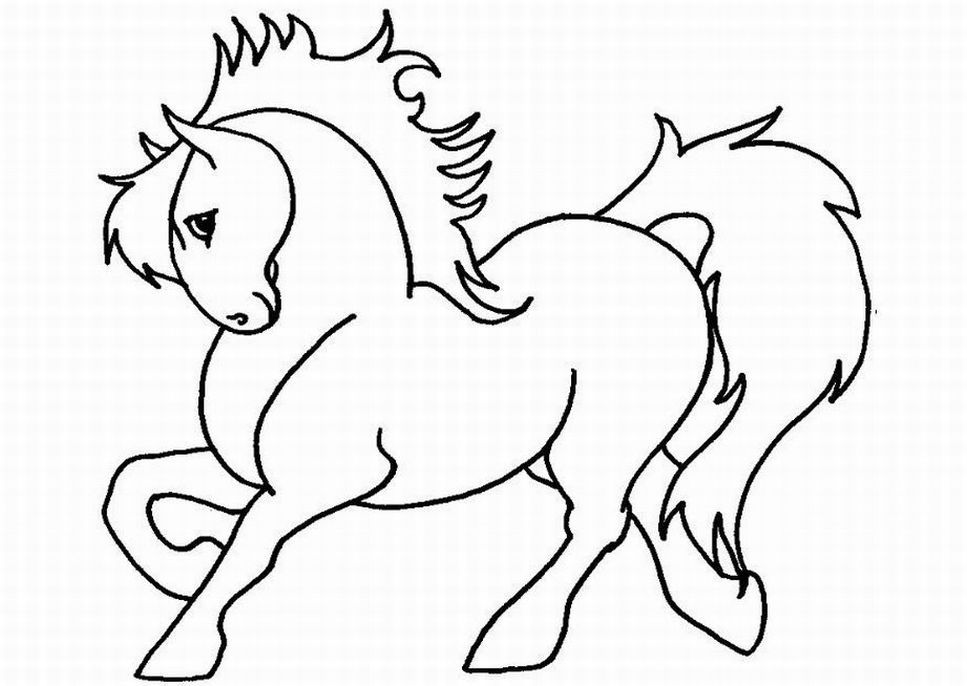 Free Printable| Coloring Pages for Kids Horses