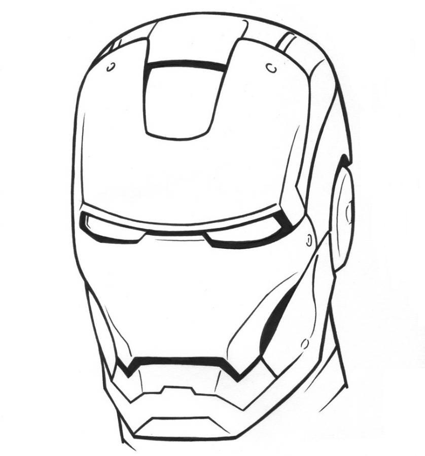 pages or iron man coloring mask