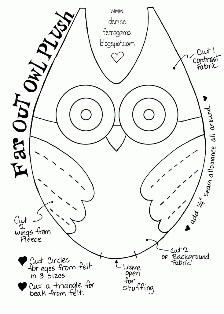 Pattern/ template for owl plush | Flickr - Photo Sharing!