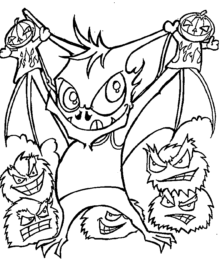 Halloween Bats and Vampire Coloring Printables for Kids