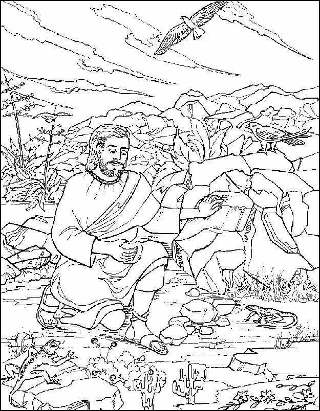 Temptation Of Jesus Coloring Page Clip Art Library