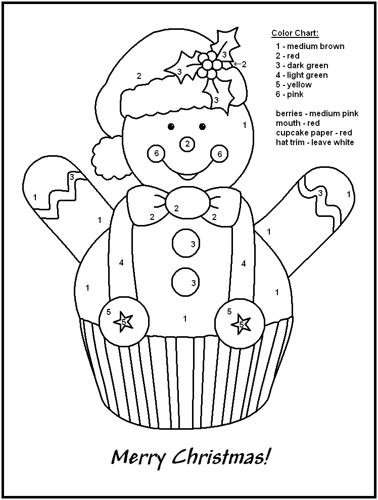 Free Christmas Color By Numbers, Download Free Christmas Color By