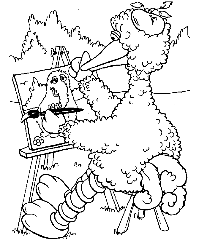 Sesame Street Coloring Pages Big Bird | Free Printable Coloring Pages