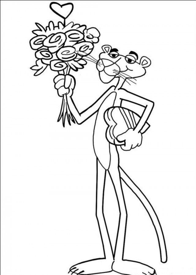 Free Printable Pink Panther| Coloring Pages for Kids Pink