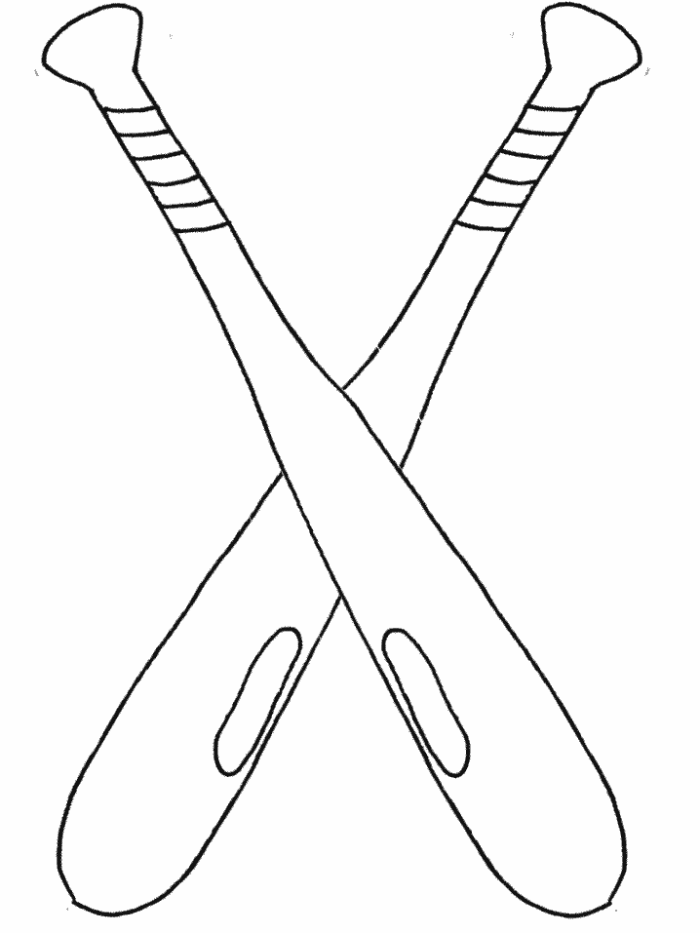 Baseball Equipment Coloring Page - Sports Coloring Pages