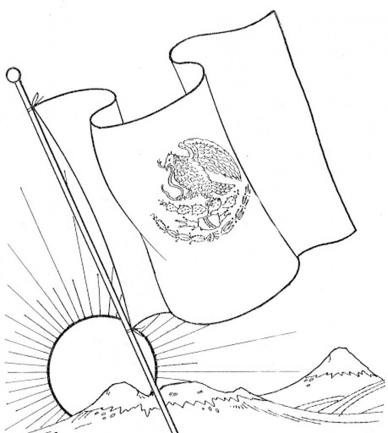 Mexican Flag Coloring Pages - HD Printable Coloring Pages