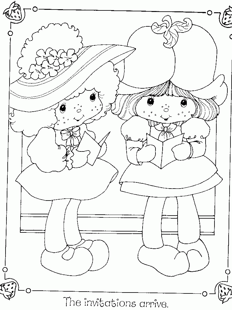 Strawberry Shortcake Coloring Book - Birthday Party Clipart Library