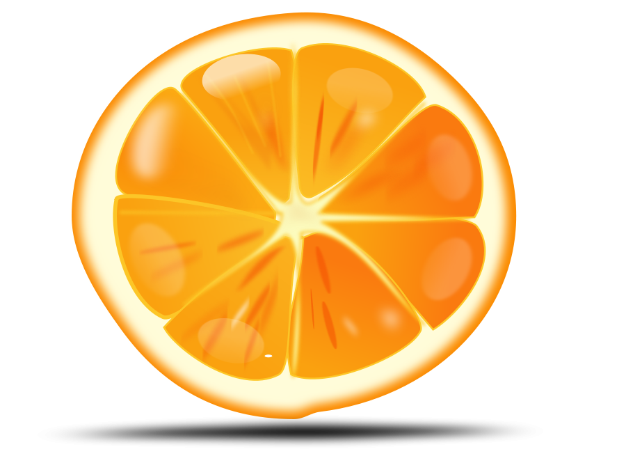 slice of orange clipart flower