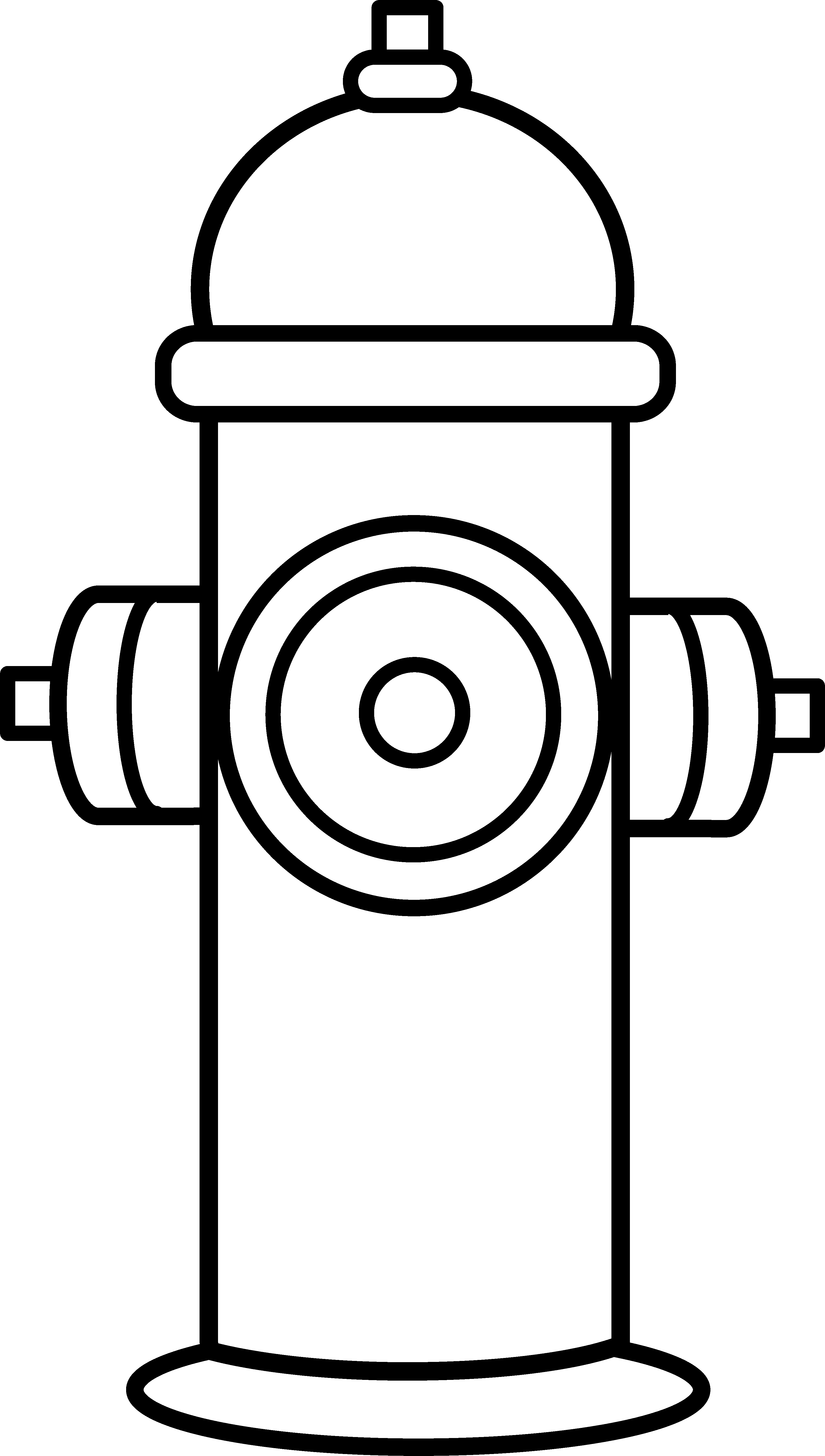 Fire Hydrant Black And White Clipart 