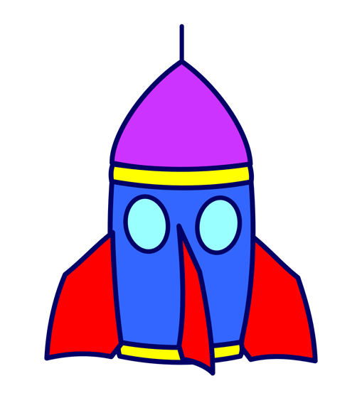 Rocket fireworks clip art image