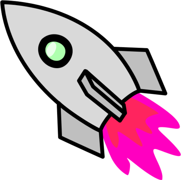 Two window rocket clip art at vector clip art image