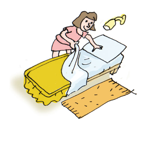 Making Bed Clipart 