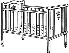 Free Baby Crib Clipart