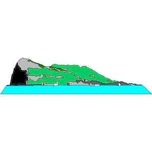 Rock of Gibraltar clipart, cliparts of Rock of Gibraltar free