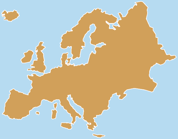 Map Europe and Asia Continent Clipart