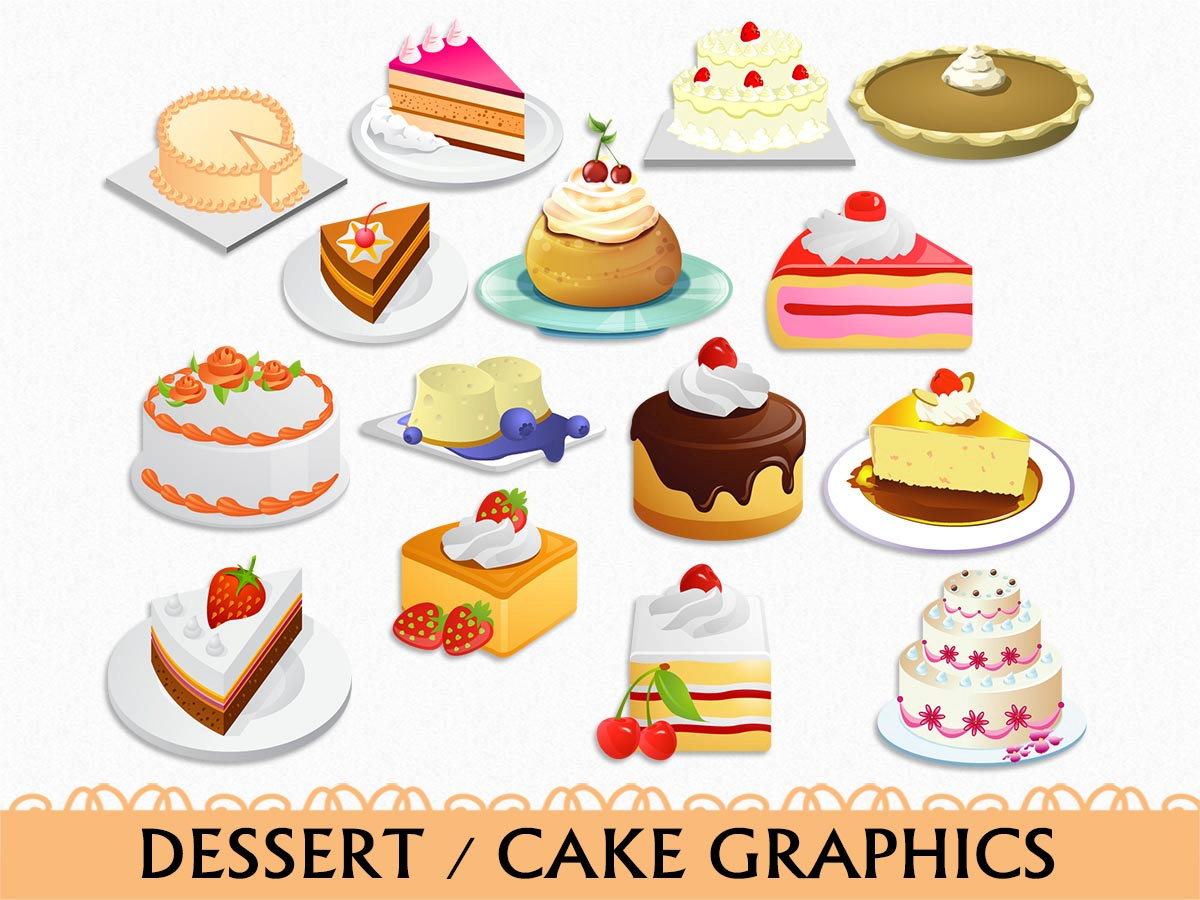 Popular items for dessert clip art
