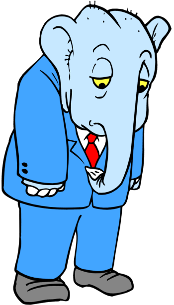 Sad Elephant Clipart
