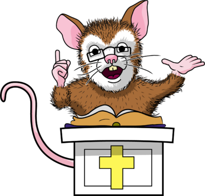 Image: A Mouse Preaching at the Pulpit