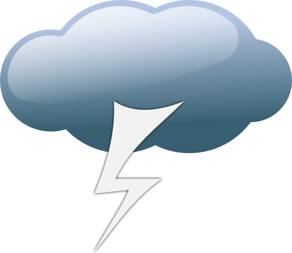 Thunderstorm Weather Symbols Clip Art