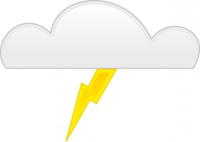 Thunderstorm weather symbols clip art Free vector for free