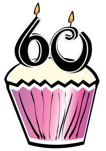 60 Birthday Cake Clipart