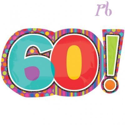 Big 60 Numbers Clipart