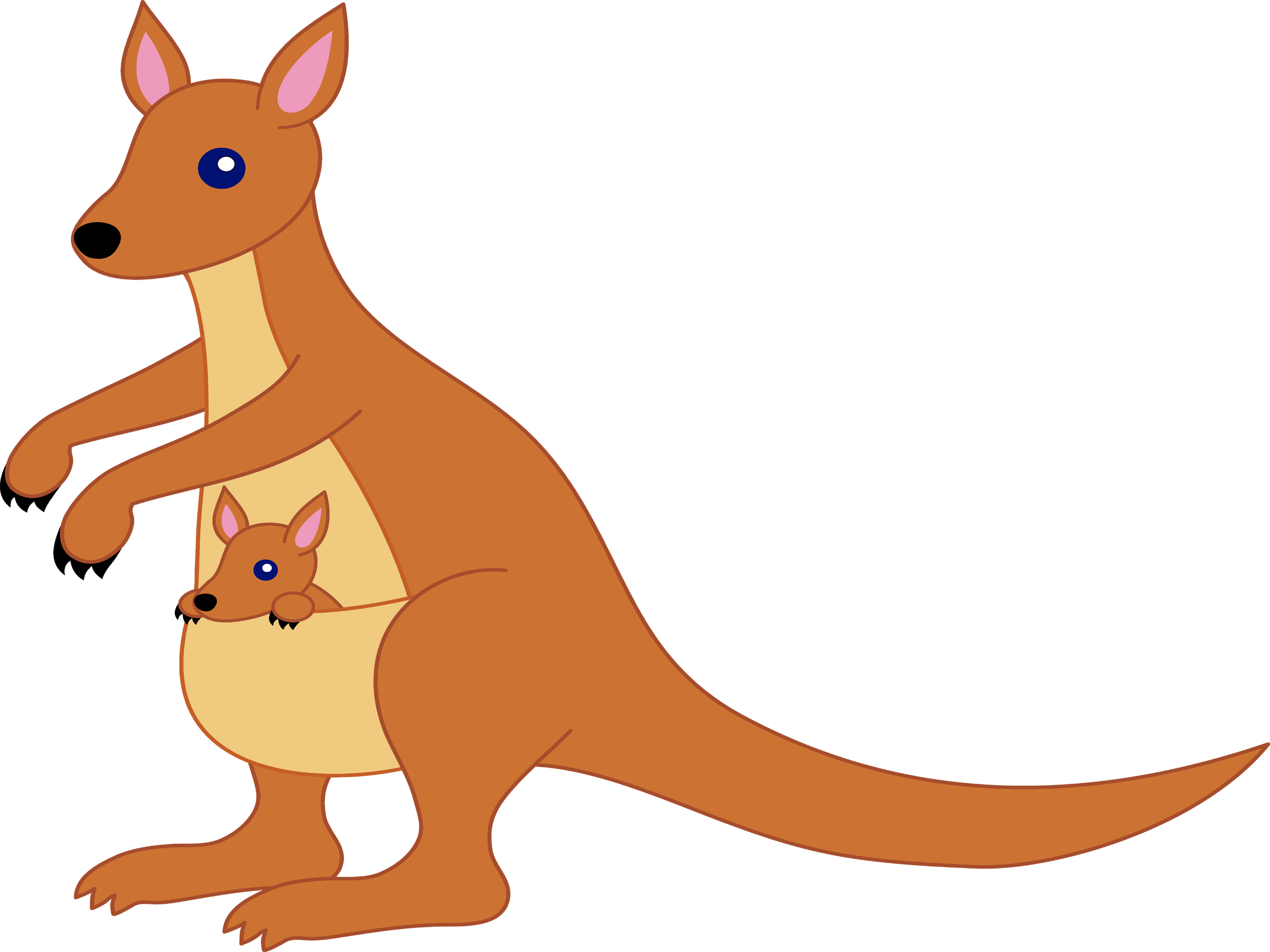 free cartoon kangaroo clipart - photo #2