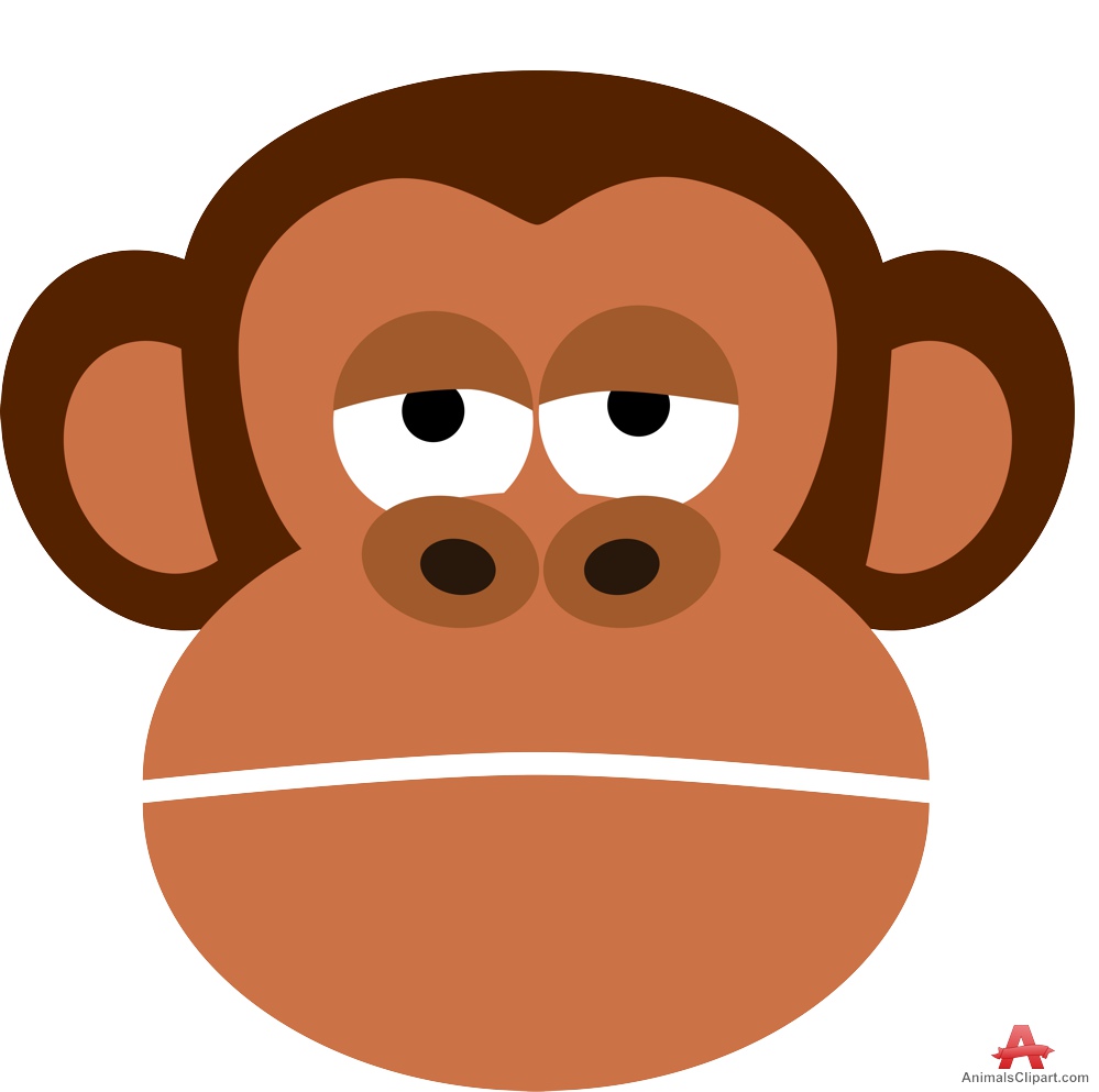 Monkey Face Portrait Clipart