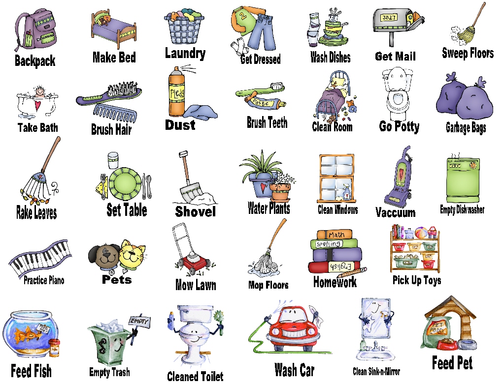 Free Printable Chore Clip Art Clip Art Library