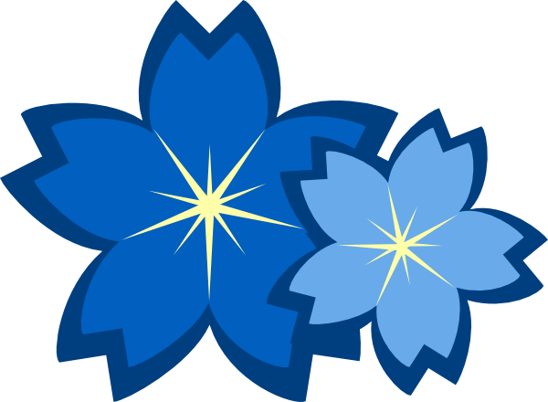 Blue Flowers Clip Art 