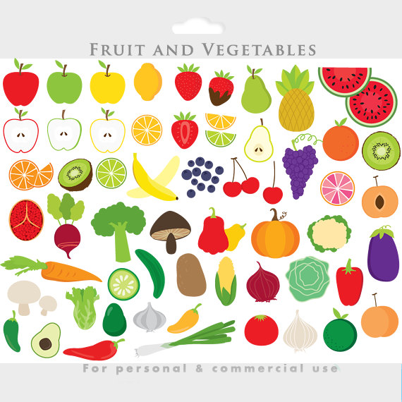 Popular items for vegetable clipart 